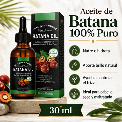 BatanaGlow™- Aceite de Batana 100% Puro — Cabello Más Suave y Brillante desde Casa ✨
