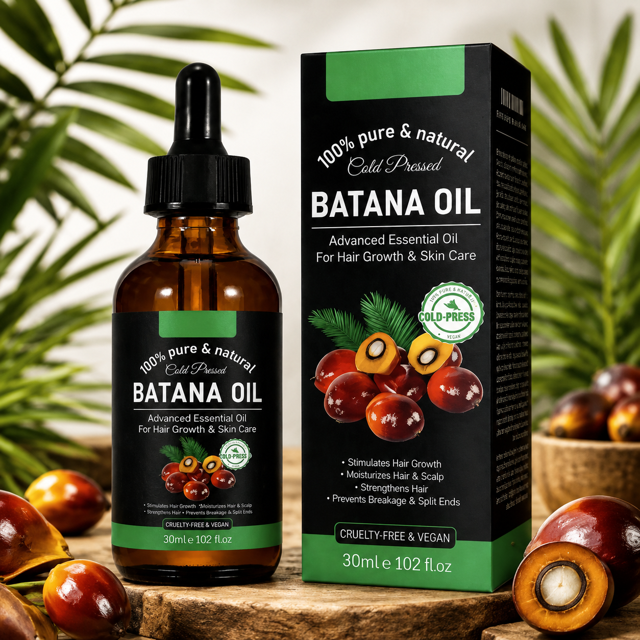 BatanaGlow™- Aceite de Batana 100% Puro — Cabello Más Suave y Brillante desde Casa ✨