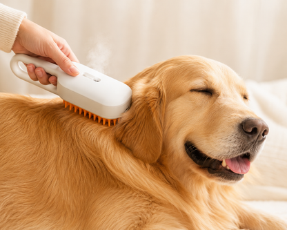 Adiós al Pelo Regado - Mishi Cepillo a Vapor 2 en 1 — Casa Sin Pelos en 5 Min/Día 🐾