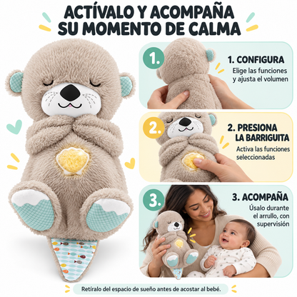 Peluche Nutria — Ayuda a Calmar a Tu Bebé con Respiración Simulada  🦦