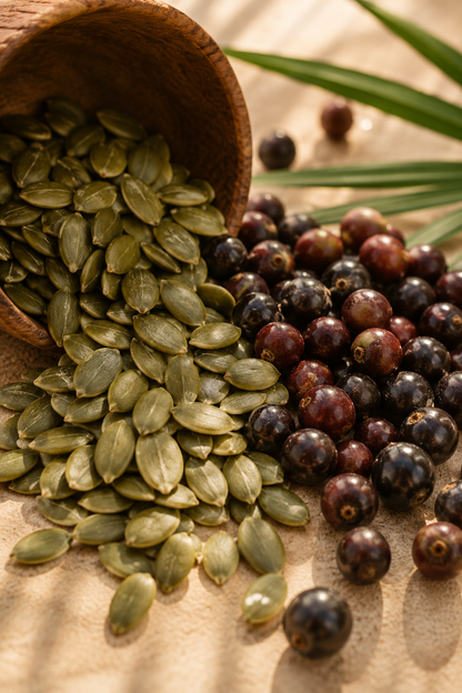 Bloom & Bond™ – Frena la Caída y Haz Crecer Pelo Nuevo  — Cápsulas de Semilla de Calabaza + Saw Palmetto 🌱