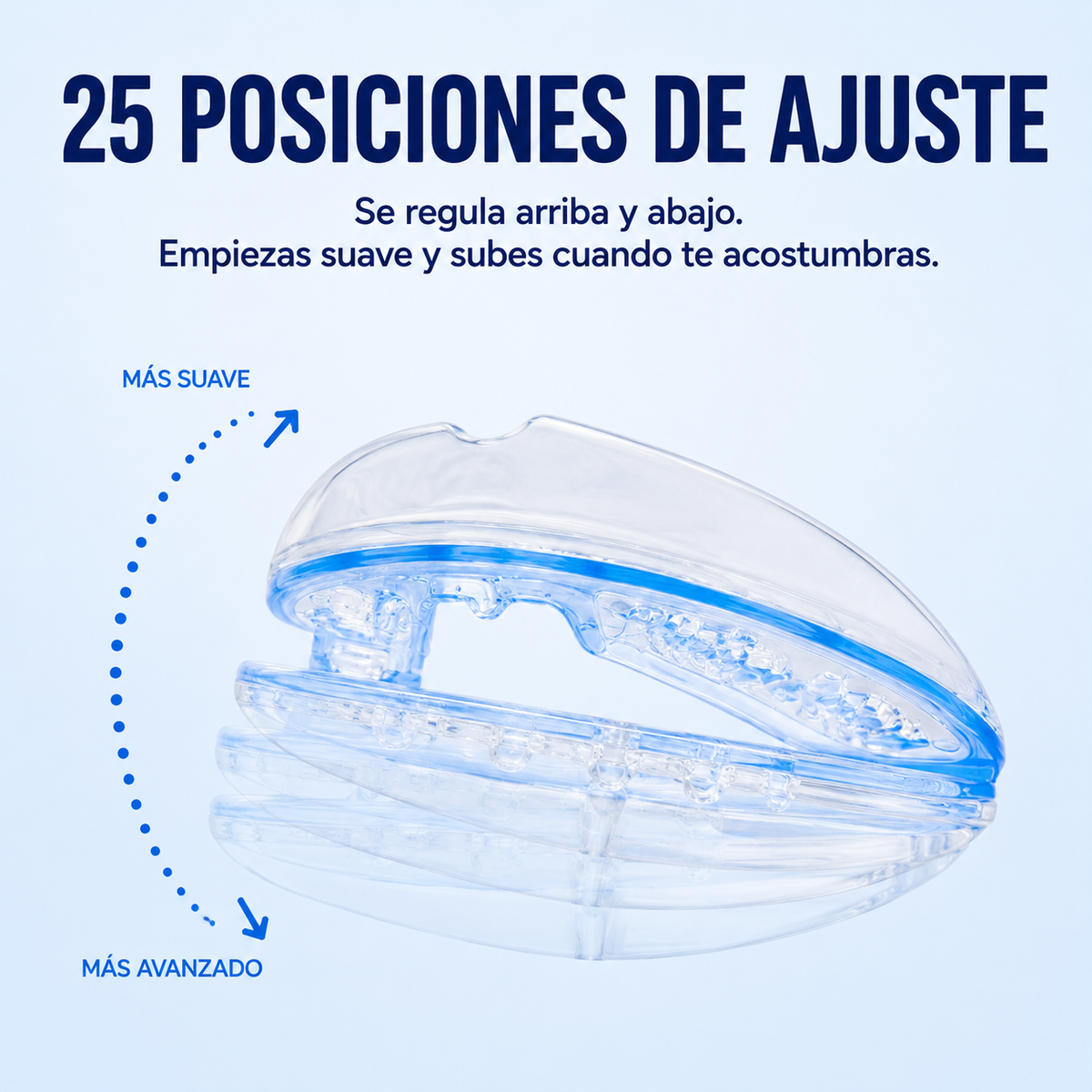 QuietFit™ Pro — Deja de Roncar Desde la Primera Semana — Férula Ajustable de 25 Posiciones 😴