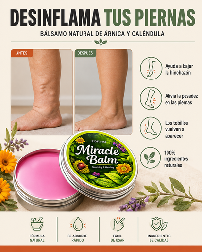 Calm & Flow™ — Desinflama Piernas y Tobillos Hinchados — Bálsamo de Árnica + Caléndula 🌿