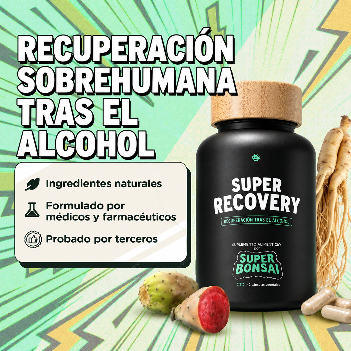 Super Recovery — Que la Resaca No Te Robe la Mañana — Apoyo Hepático + Confort Digestivo + Energía 🌿